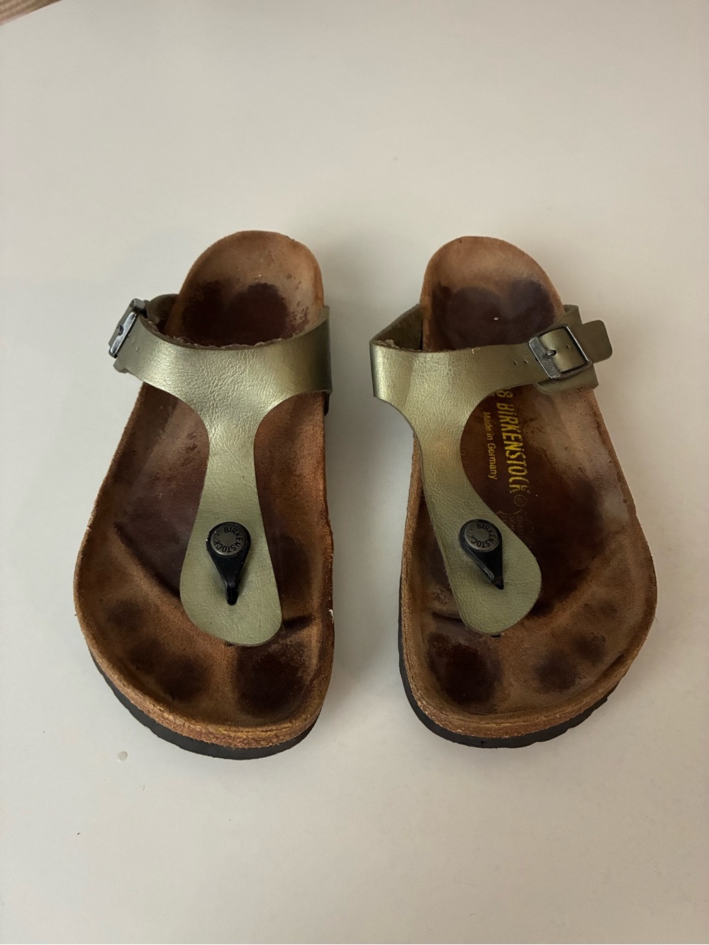 Birkenstock Sandals Womens Size 7 Gizeh Green Size 38 EU